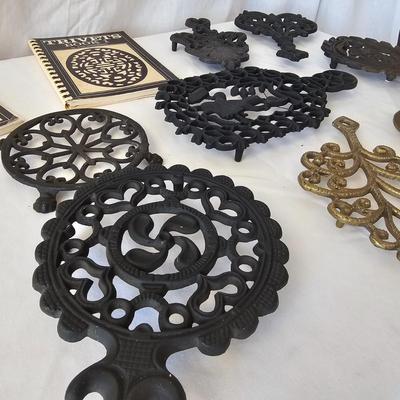 Collection of Cast Iron & Brass Trivets & More (LR-JS)