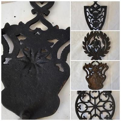 Collection of Cast Iron & Brass Trivets & More (LR-JS)