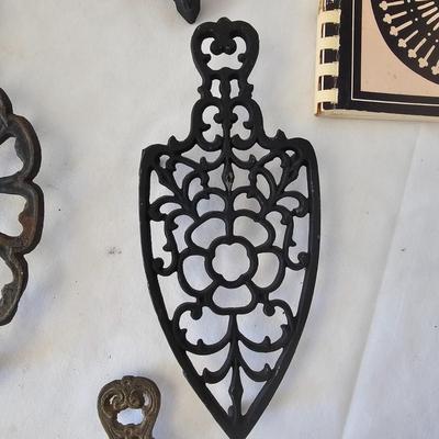 Collection of Cast Iron & Brass Trivets & More (LR-JS)