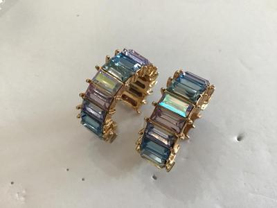 Large Pastel Glass Hoops