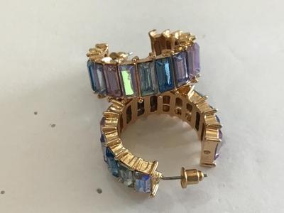 Large Pastel Glass Hoops