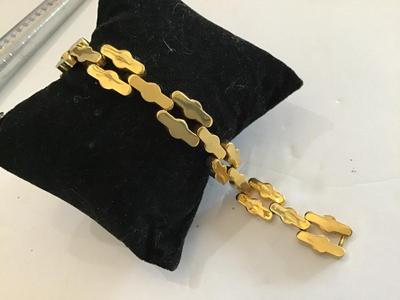Reversible Gold Tone Jeweled Bracelet