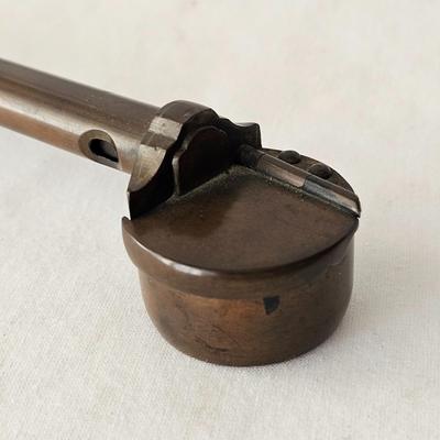 Japanese Brass Yatate Ink Pots, Kiseru Pipe & Meiji Era-Style Letter Opener (DR-JS)