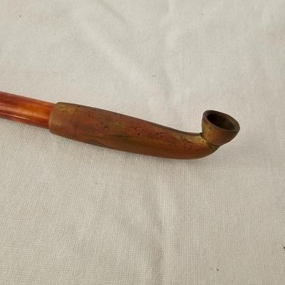 Japanese Brass Yatate Ink Pots, Kiseru Pipe & Meiji Era-Style Letter Opener (DR-JS)