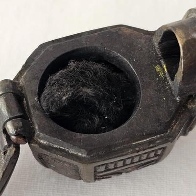 Japanese Brass Yatate Ink Pots, Kiseru Pipe & Meiji Era-Style Letter Opener (DR-JS)