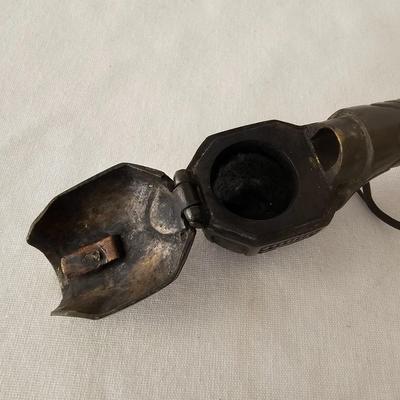 Japanese Brass Yatate Ink Pots, Kiseru Pipe & Meiji Era-Style Letter Opener (DR-JS)