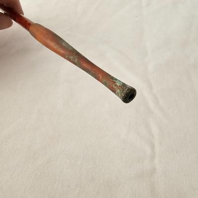 Japanese Brass Yatate Ink Pots, Kiseru Pipe & Meiji Era-Style Letter Opener (DR-JS)