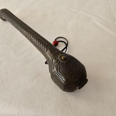 Japanese Brass Yatate Ink Pots, Kiseru Pipe & Meiji Era-Style Letter Opener (DR-JS)