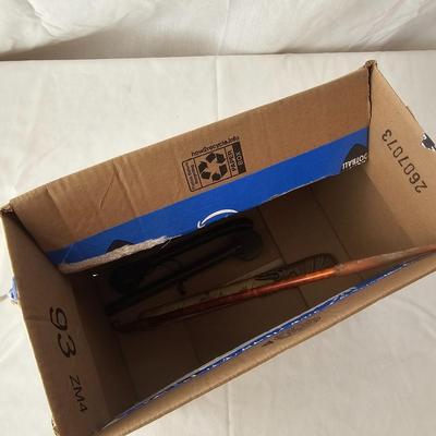 Japanese Brass Yatate Ink Pots, Kiseru Pipe & Meiji Era-Style Letter Opener (DR-JS)