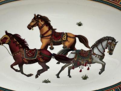 Empire Kazakhstan Porcelain Platter – “Three Horses” Design, in Original Box
