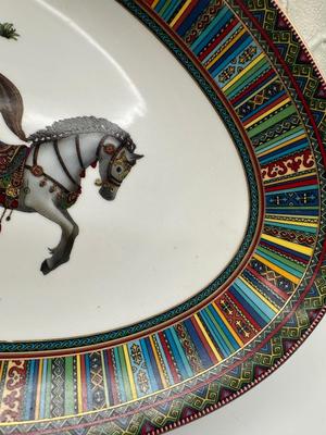 Empire Kazakhstan Porcelain Platter – “Three Horses” Design, in Original Box