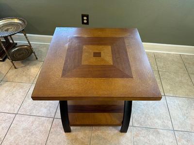 Wood & Metal Coffee Table and End Tables Set