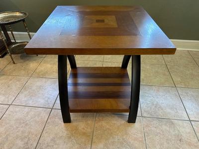 Wood & Metal Coffee Table and End Tables Set