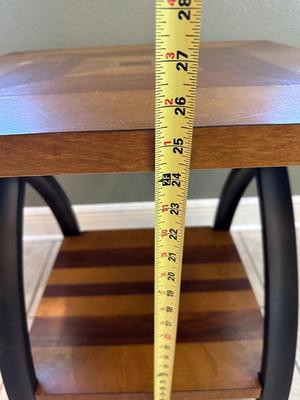 Wood & Metal Coffee Table and End Tables Set