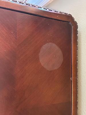 Carved Wood Game Table with Chess & Backgammon Tops