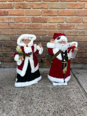 Animated & Illuminated Santa and Mrs. Claus Figures