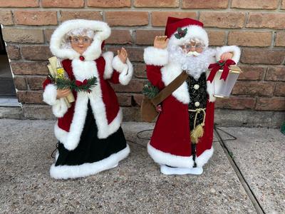 Animated & Illuminated Santa and Mrs. Claus Figures