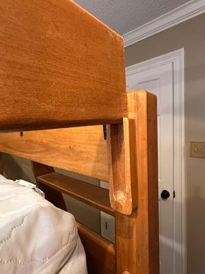 Handmade Solid Wood Loft Bed with Ladder