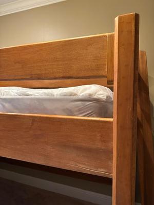 Handmade Solid Wood Loft Bed with Ladder