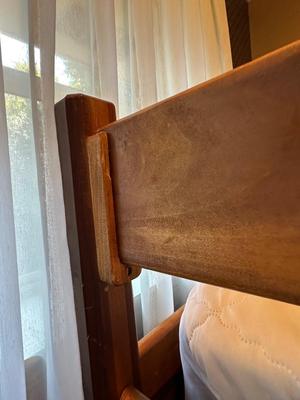Handmade Solid Wood Loft Bed with Ladder