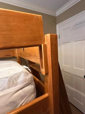 Handmade Solid Wood Loft Bed with Ladder