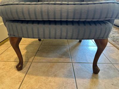 Blue Upholstered Wingback Chair