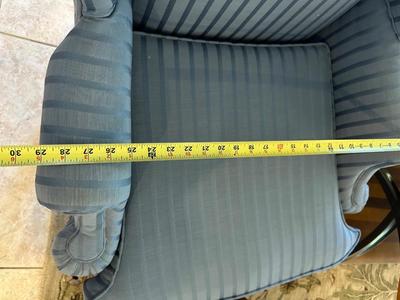 Blue Upholstered Wingback Chair