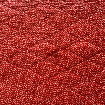 Sale Photo Thumbnail #1158: Does have multiple stains on front and back of quilt, see photos
Measures: 80" wide x 84" long
