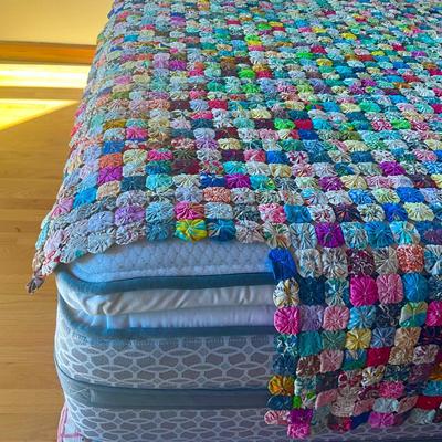 Sale Photo Thumbnail #1196: Has two small holes, refer to photos
Measures: 64" wide x 88" long