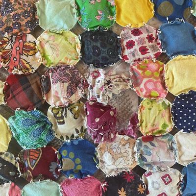 Sale Photo Thumbnail #1189: Has two small holes, refer to photos
Measures: 64" wide x 88" long