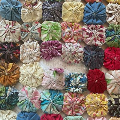 Sale Photo Thumbnail #1190: Has two small holes, refer to photos
Measures: 64" wide x 88" long