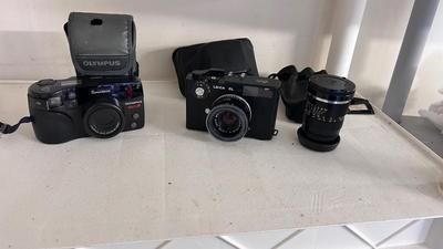 VINTAGE OLYMPIA AND LEICA 35MM CAMERAS