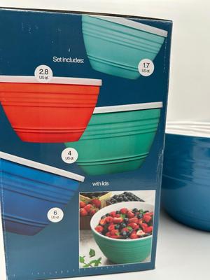 4-Piece Melamine Mixing Bowl Set with Lids