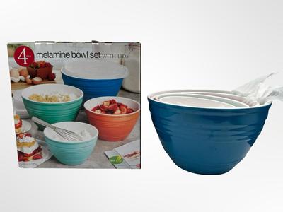 4-Piece Melamine Mixing Bowl Set with Lids