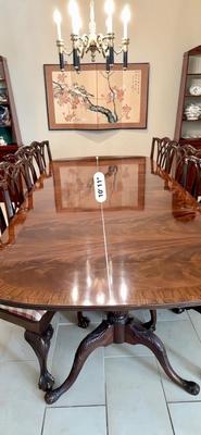 Furniture - Chippendale Table & 8 Chairs Ball & Claw with 2 leaves. Excellent Condition