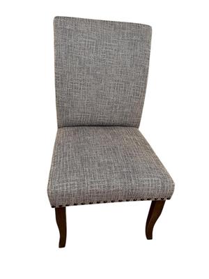 Furniture - Grey Twill Parson's Chairs - Set of 6