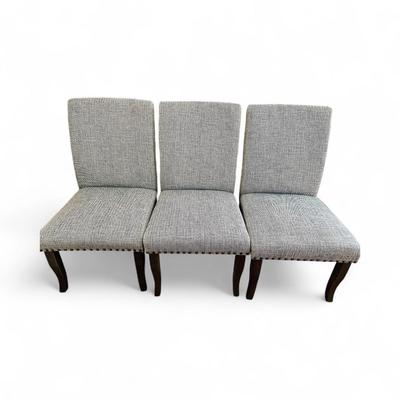 Furniture - Grey Twill Parson's Chairs - Set of 6