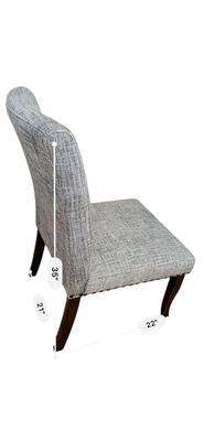 Furniture - Grey Twill Parson's Chairs - Set of 6