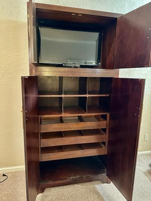 Furniture - Baker Tall Armoire / Entertainment Center w/ Sony TV