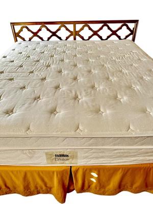 Furniture - King Size Master bed by Bragada w/ Hollywood Regency Gilt headboard & Botanical Art Prints - bedding sold separately