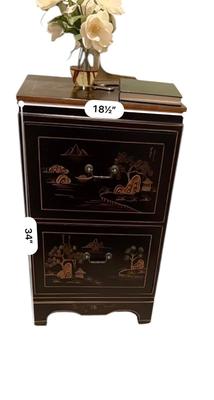 Furniture -Chinoiserie File cabinet Mirror, decor