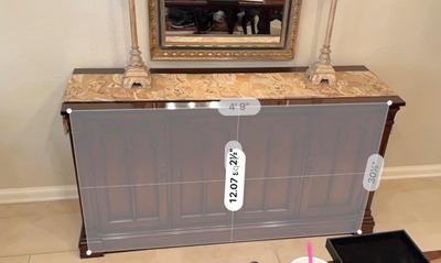 Furniture -Buffet, Lamps, Mirror & Silk Obi -