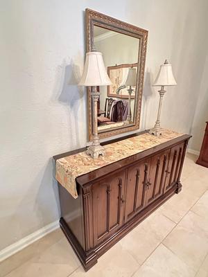 Furniture -Buffet, Lamps, Mirror & Silk Obi -