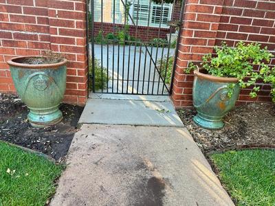Patio - Matched Pair of Green Glazed Terracotta Pots 17" X 24"