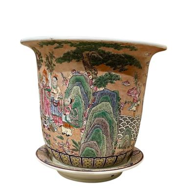 Decor - 7 ft Faux Tree in Chinoiserie Pot