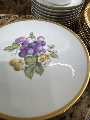 China -Transferware -Set of 8 Fruit plates - PASCO - Bavaria Germany