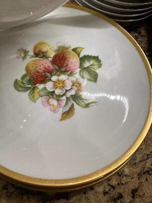 China -Transferware -Set of 8 Fruit plates - PASCO - Bavaria Germany
