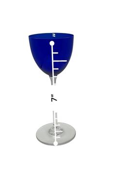 Crystal - Baccarat Cobalt Blue Rhine Wine Perfection Stemware set of 4 - There are 3 more in another listing