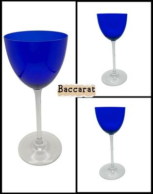 Baccarat Cobalt Blue Rhine Wine Perfection Stemware set of 3 - There are 4 more in another listing