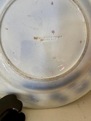 Decor - Antique Flow Blue, Transfer Ware, and Hand Painted Plates